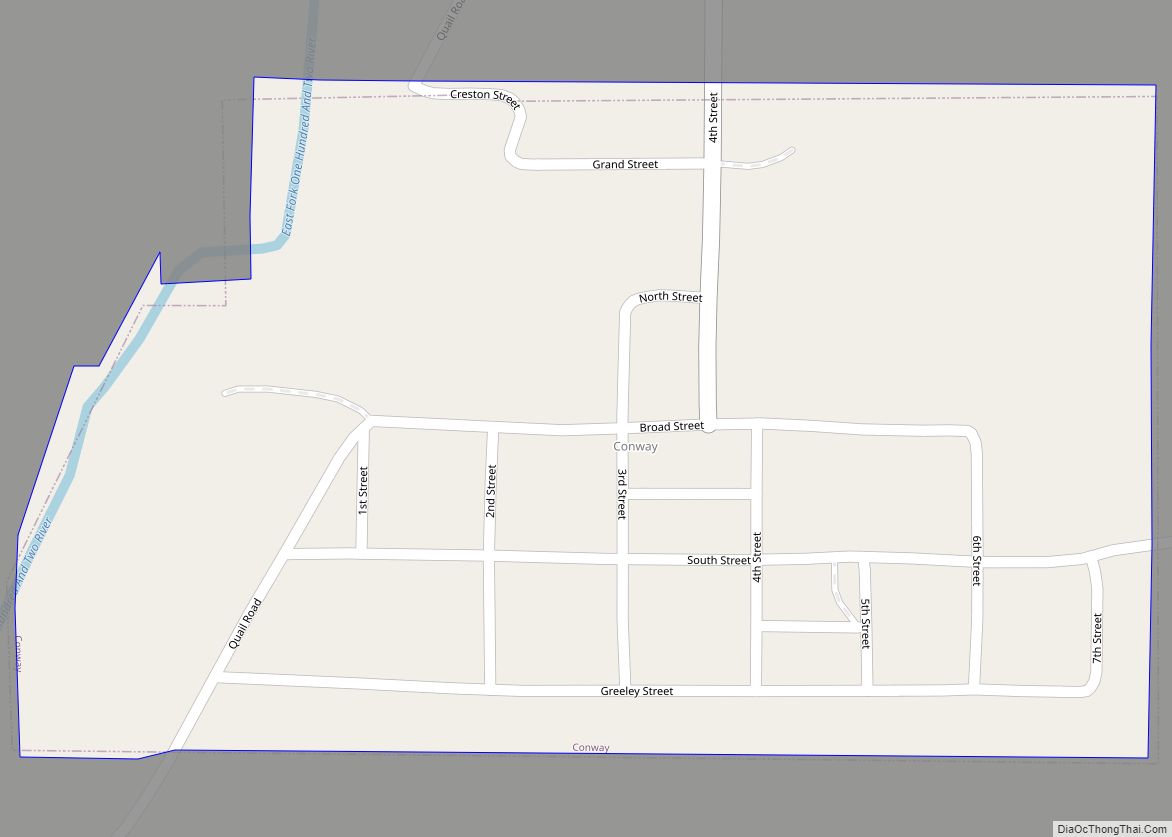 Map Of Conway City Iowa 8584