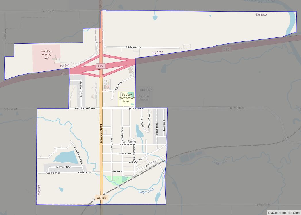 Map of De Soto city, Iowa