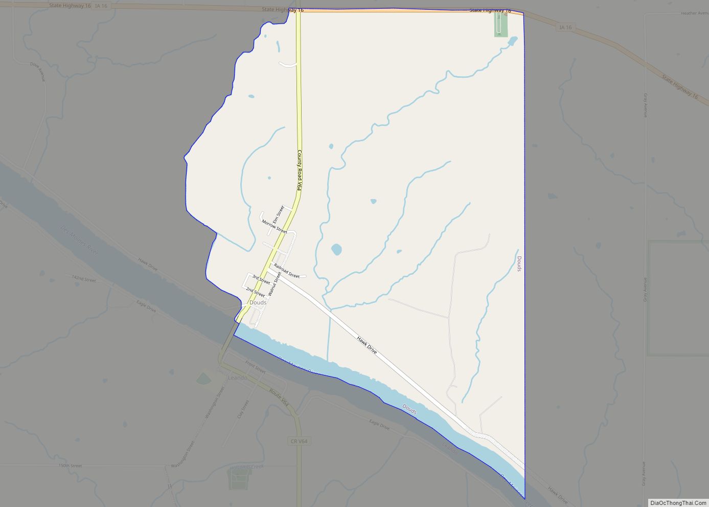 Map of Douds CDP