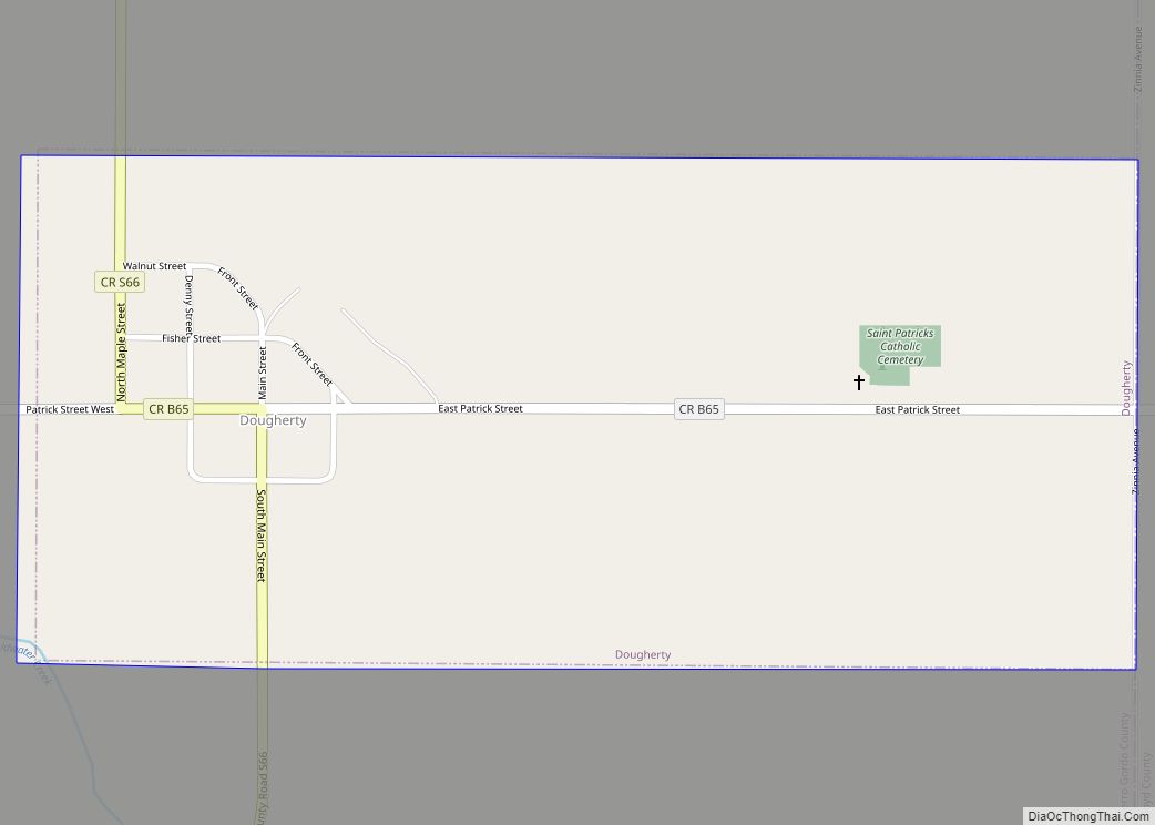 Map of Dougherty city, Iowa