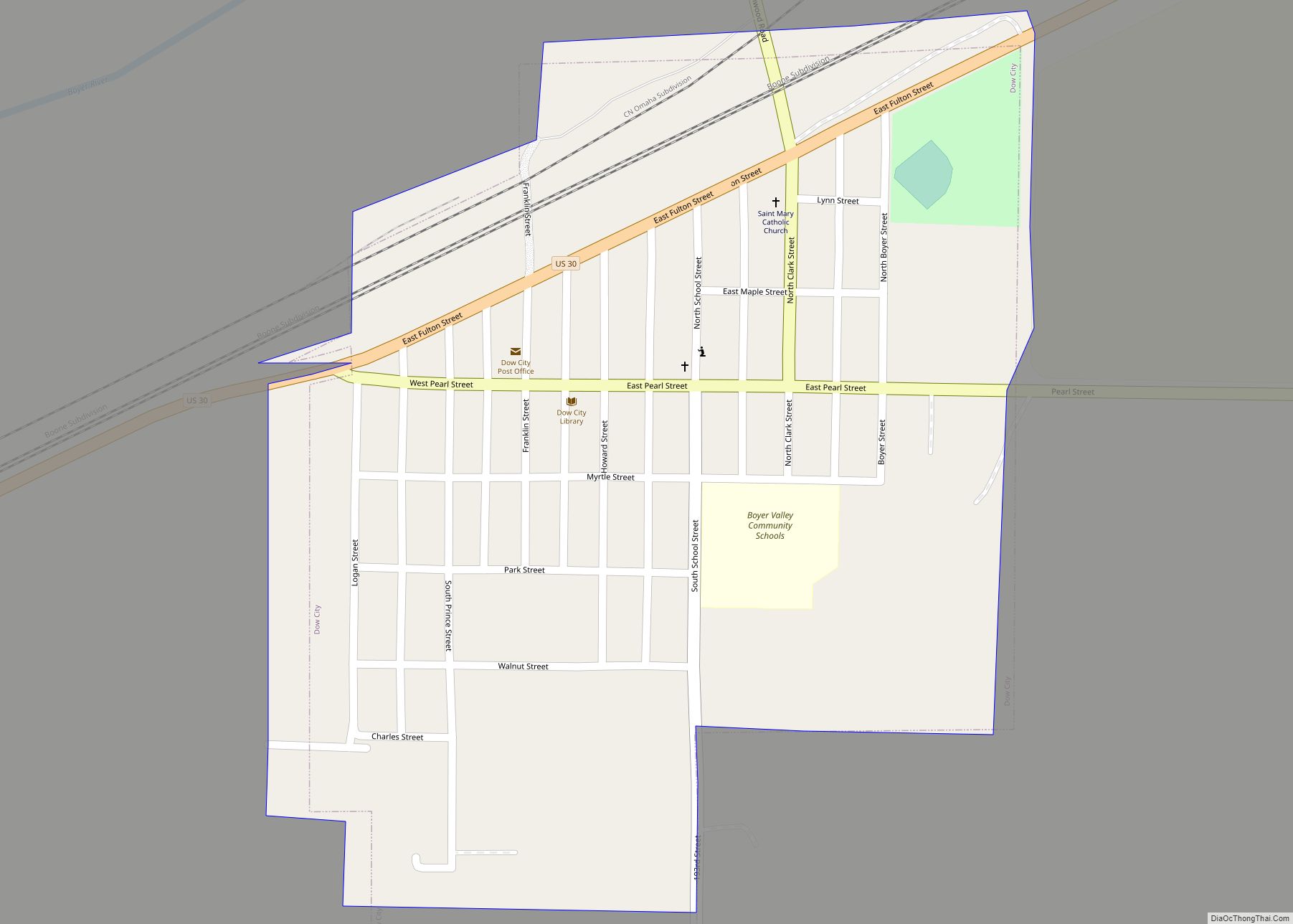 Map of Dow City