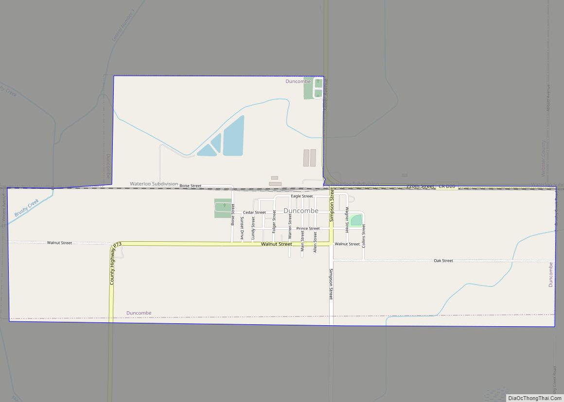 Map of Duncombe city