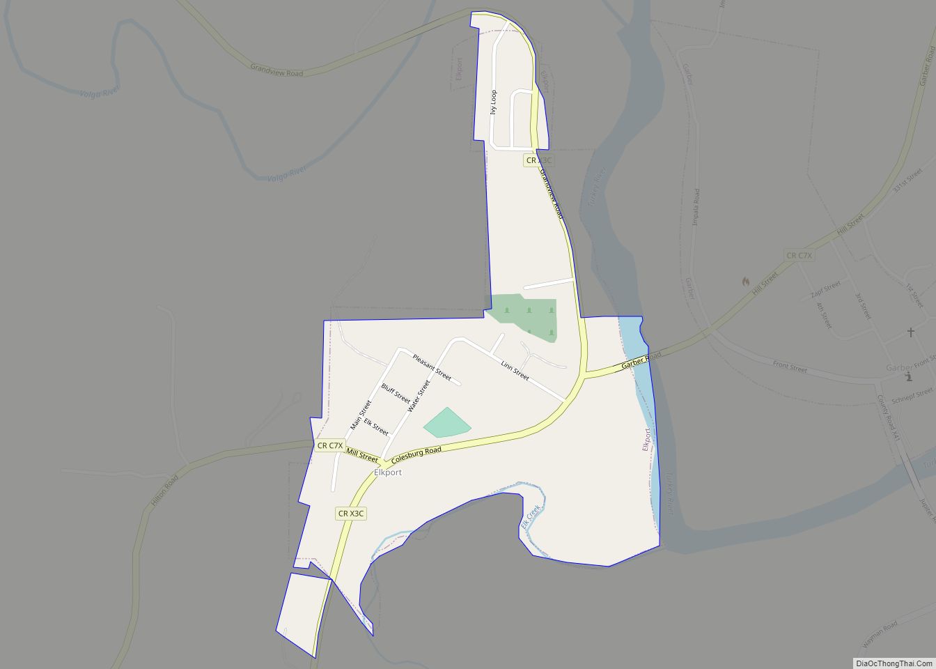 Map of Elkport city