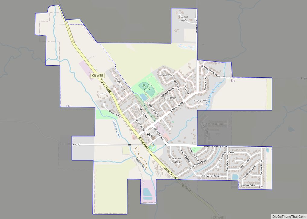 Map of Ely city, Iowa