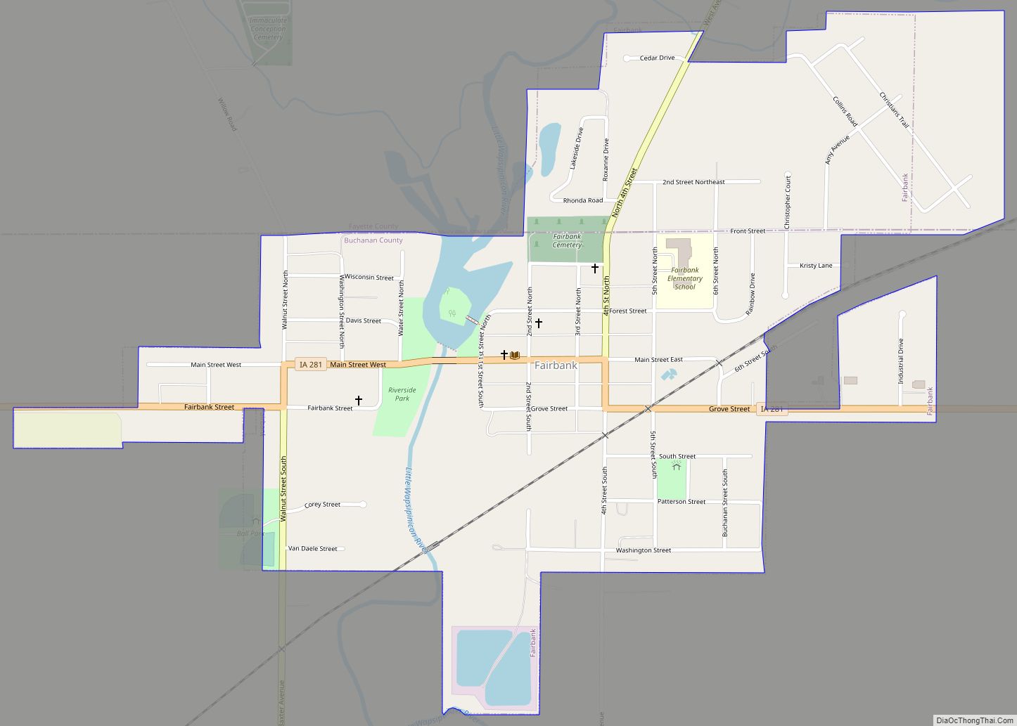 Map of Fairbank city