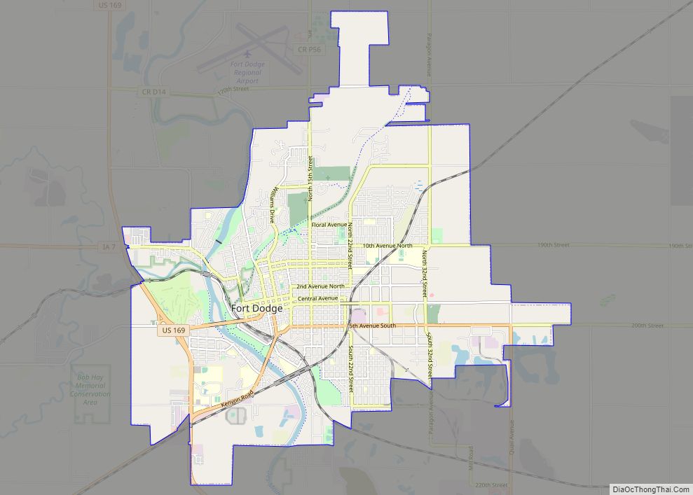 Map of Fort Dodge city, Iowa