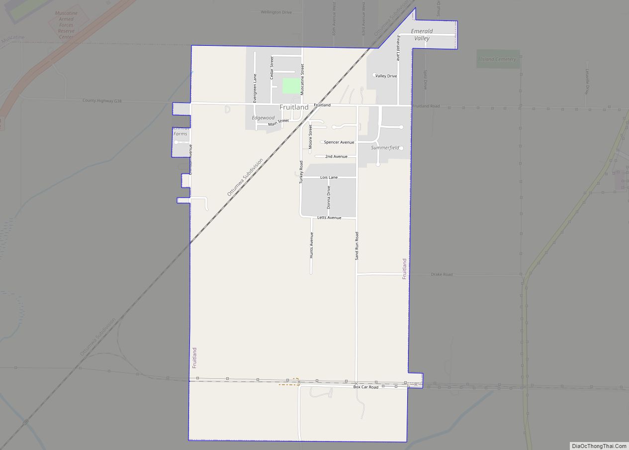 Map of Fruitland city, Iowa