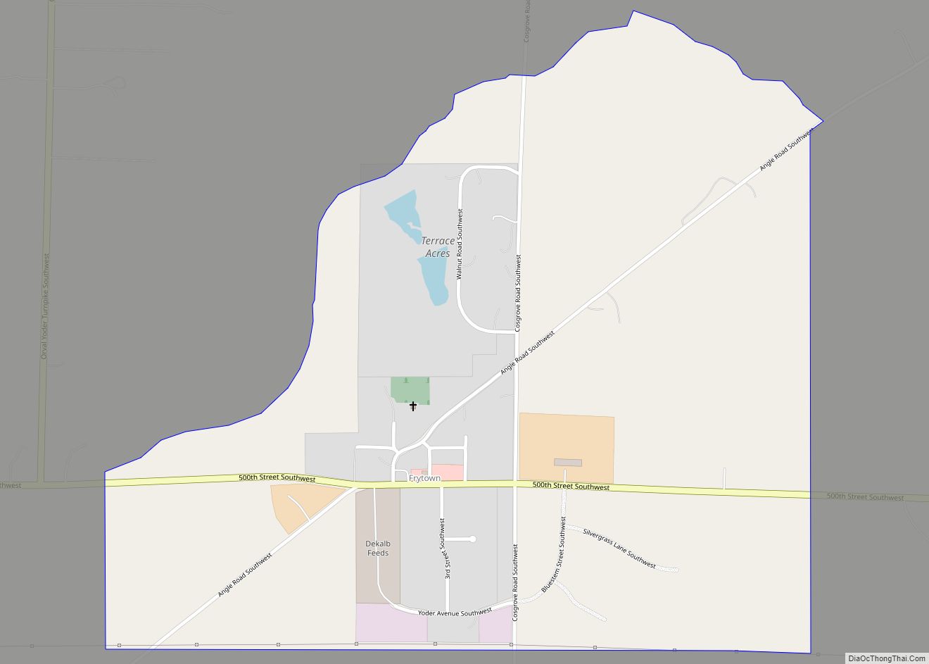 Map of Frytown CDP