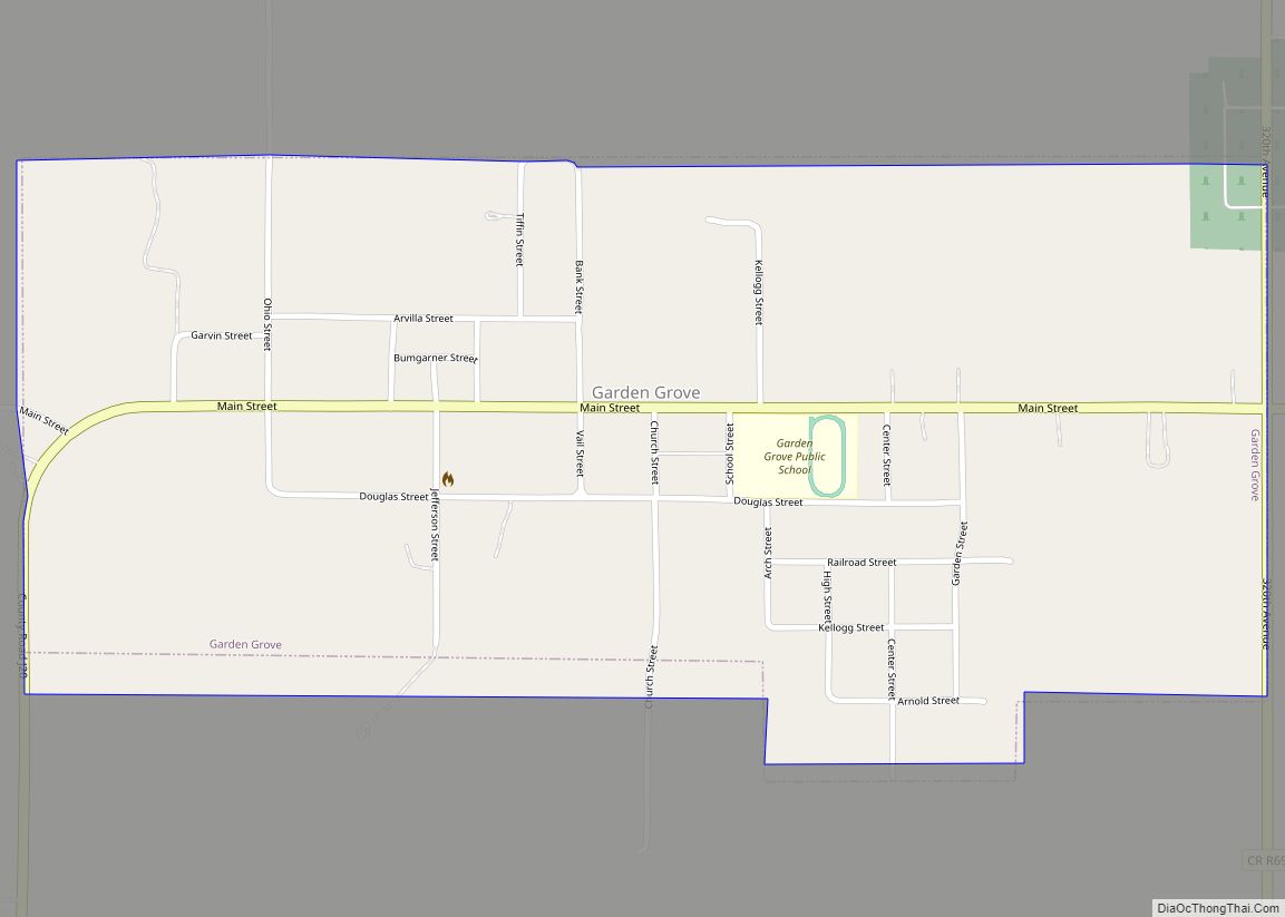 Map of Garden Grove city, Iowa