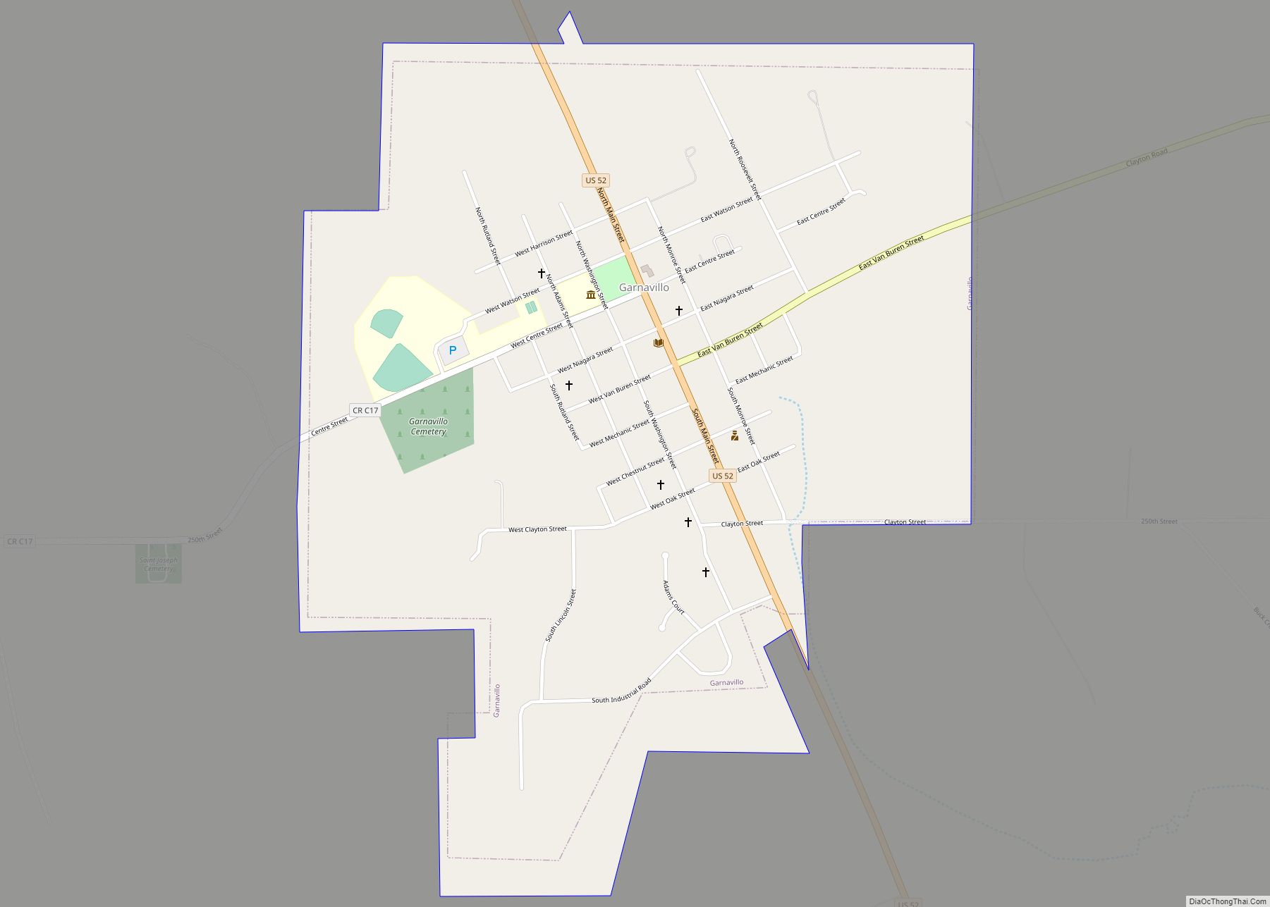 Map of Garnavillo city