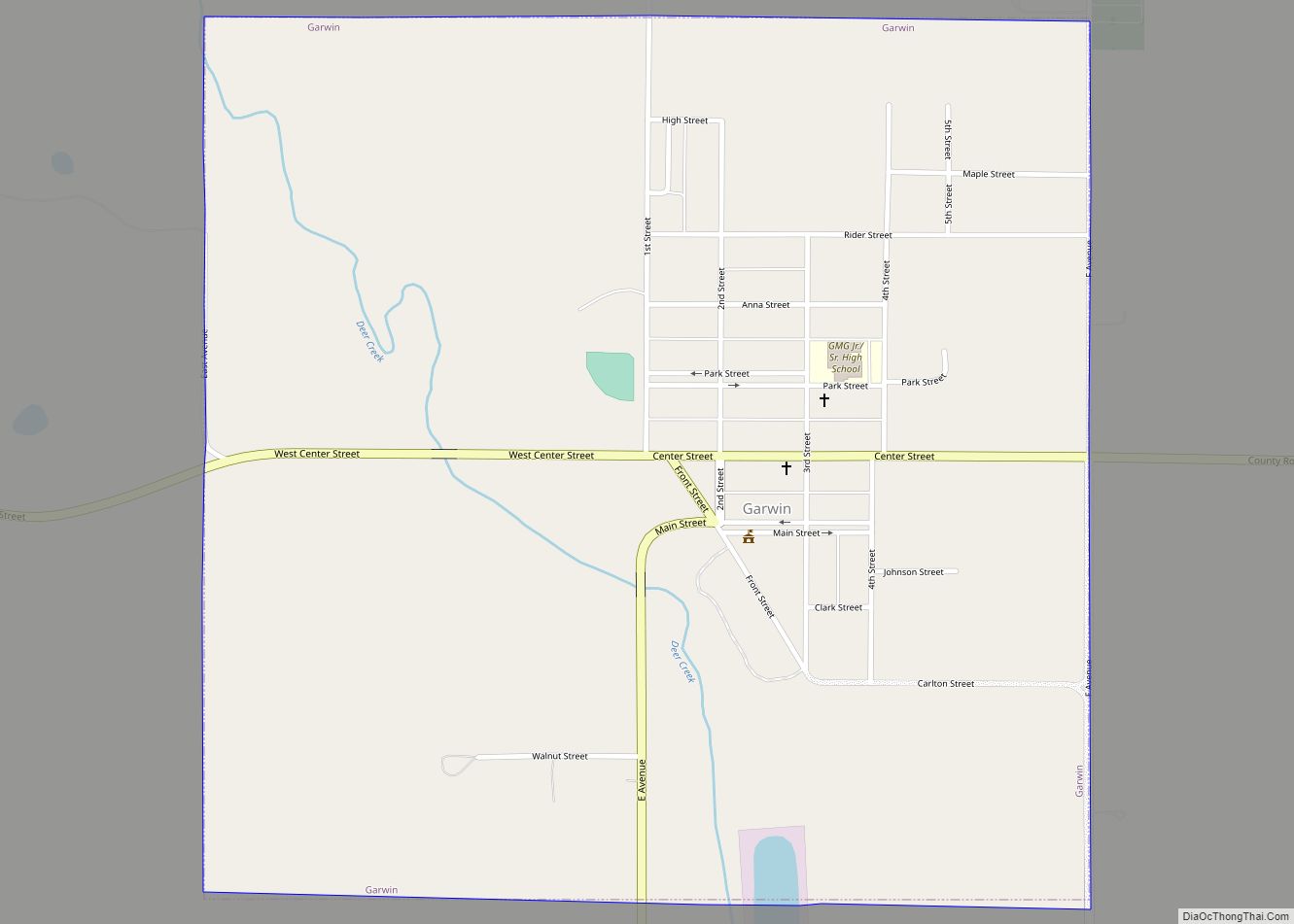 Map of Garwin city
