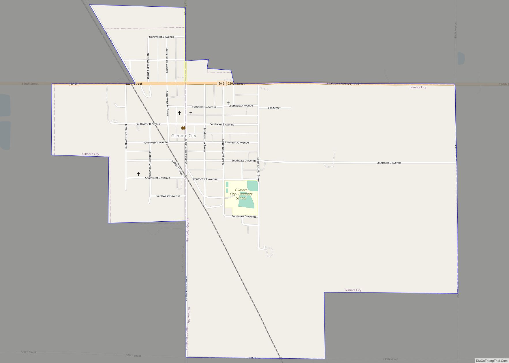 Map of Gilmore City