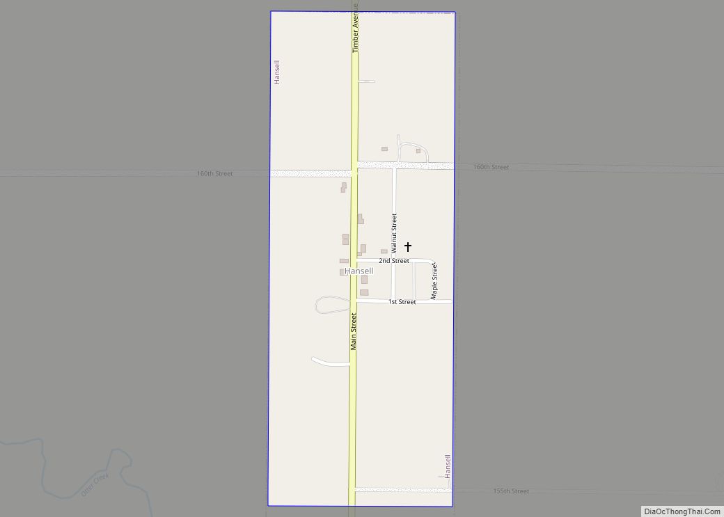 Map of Hansell city