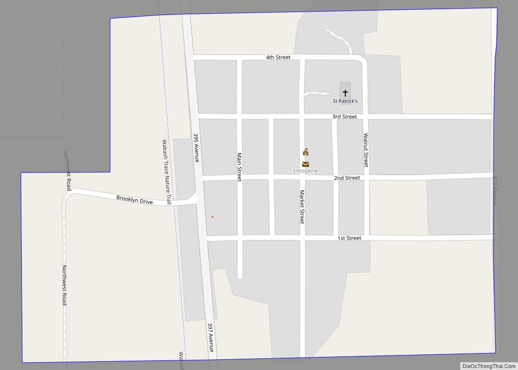 Map of Imogene city