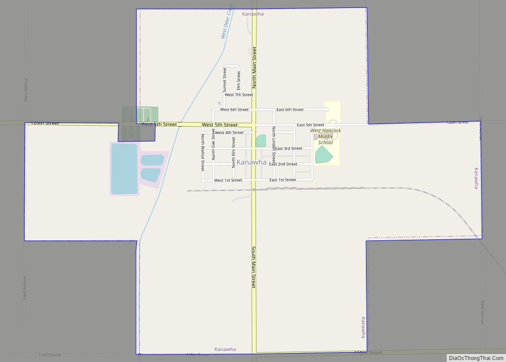 Map of Kanawha city