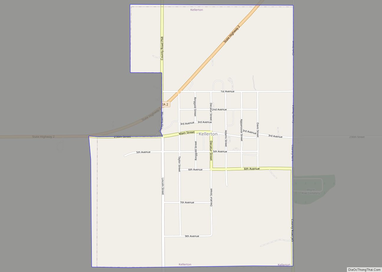 Map of Kellerton city