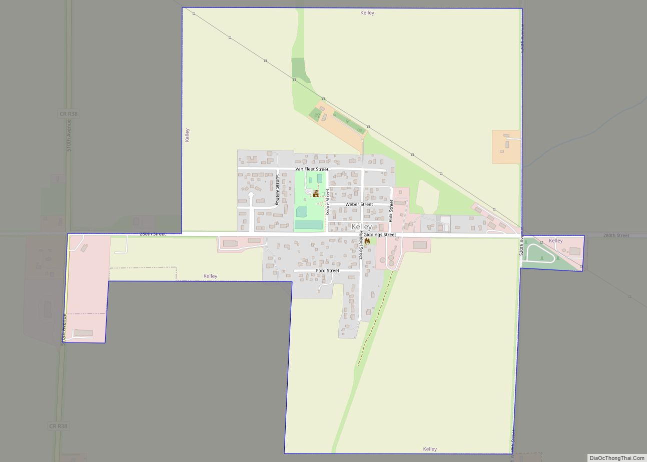 Map of Kelley city