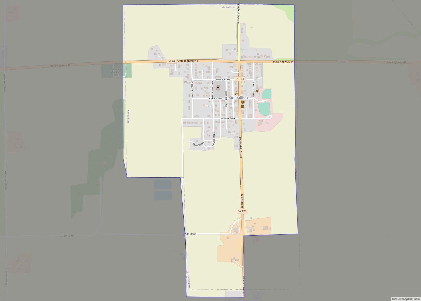 Map of Kimballton city