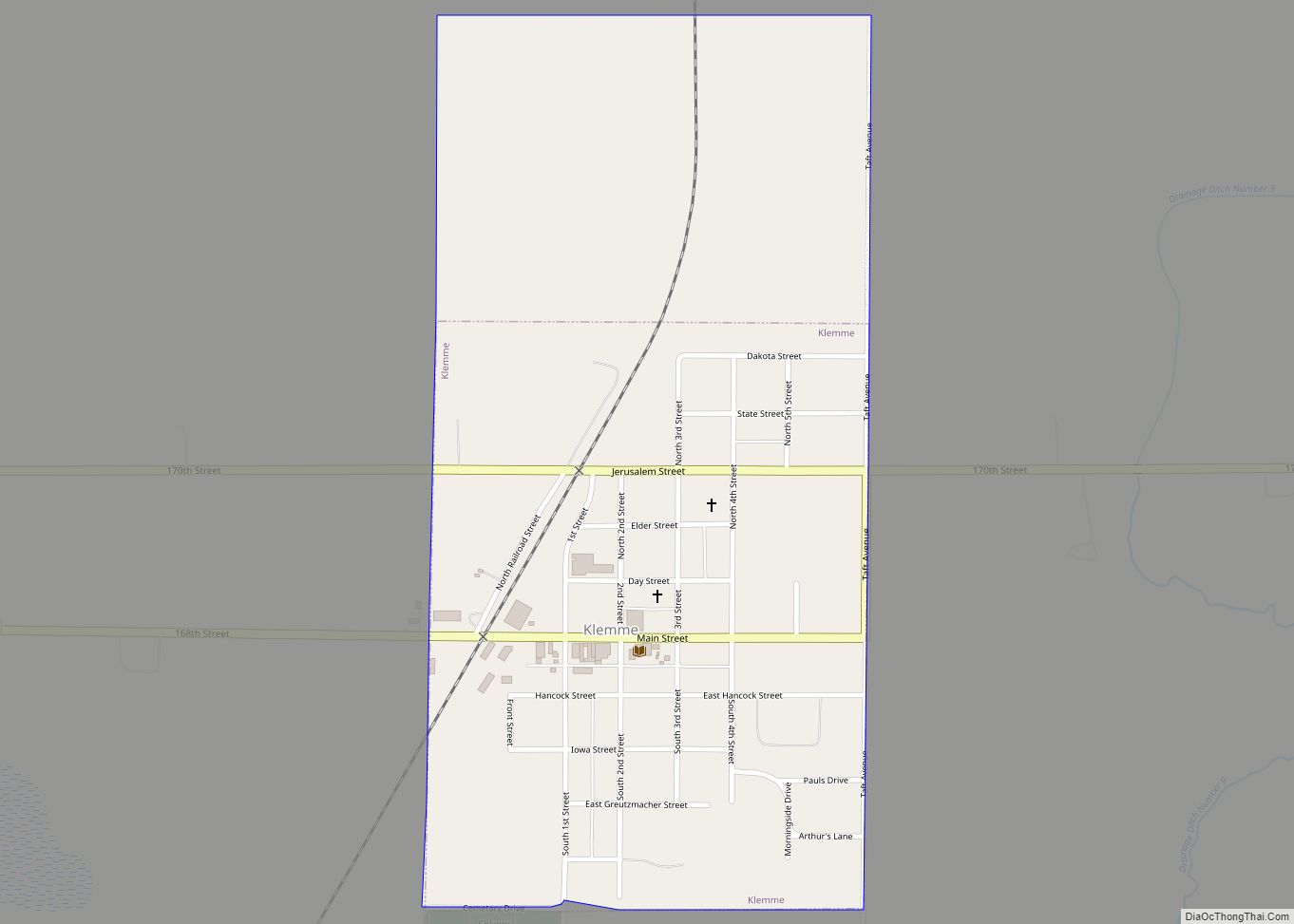 Map of Klemme city