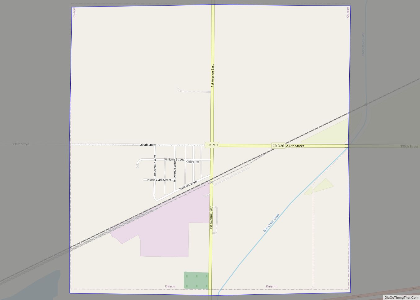 Map of Knierim city