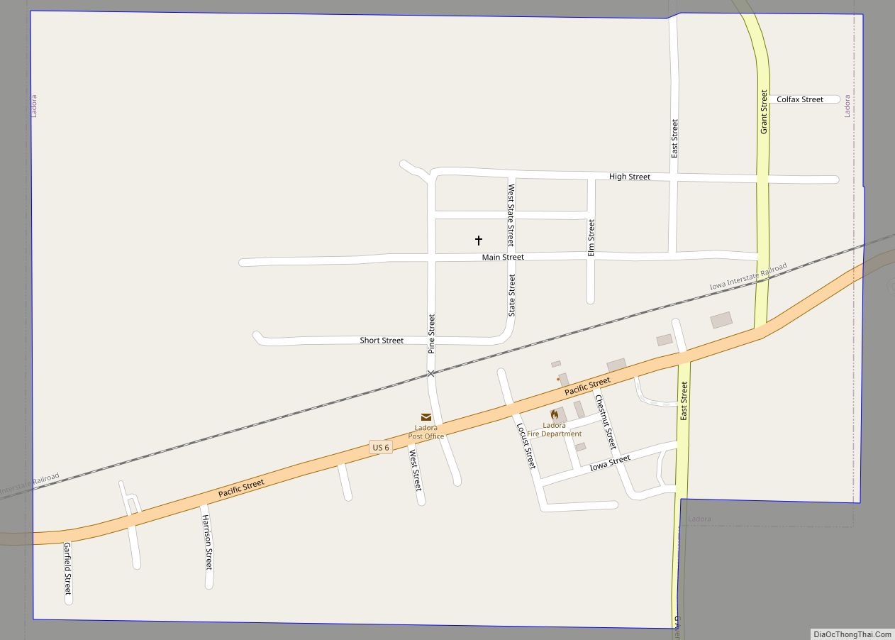 Map of Ladora city