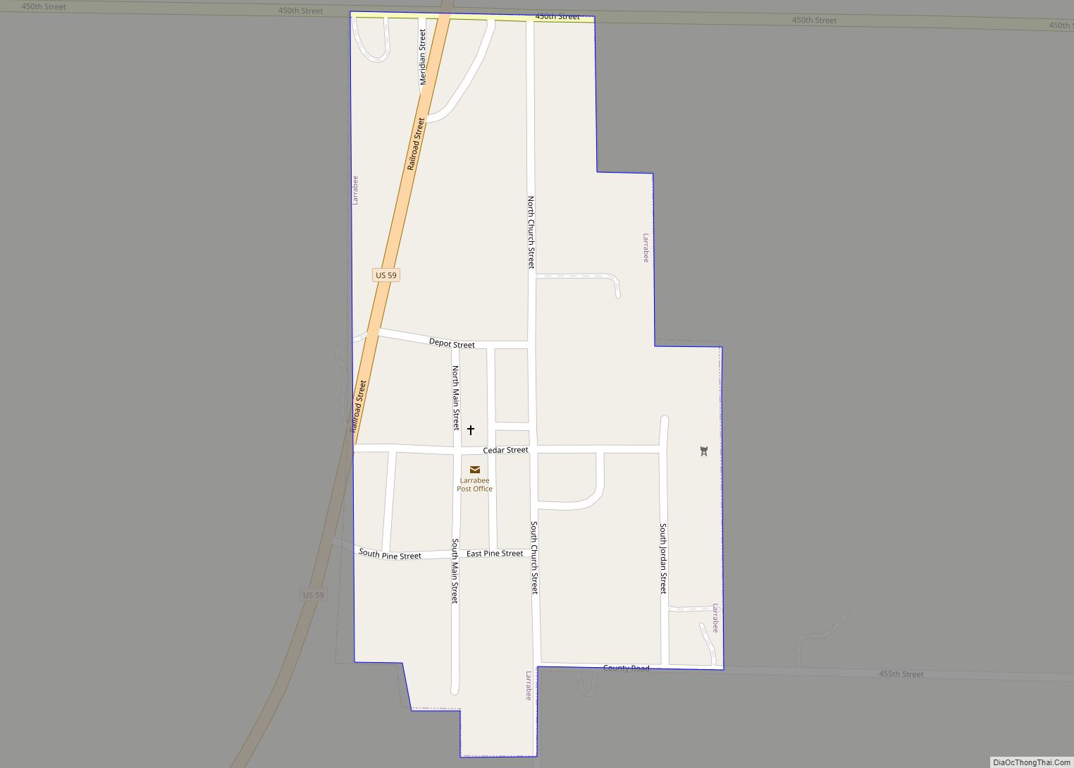 Map of Larrabee city