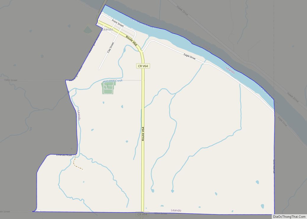 Map of Leando CDP