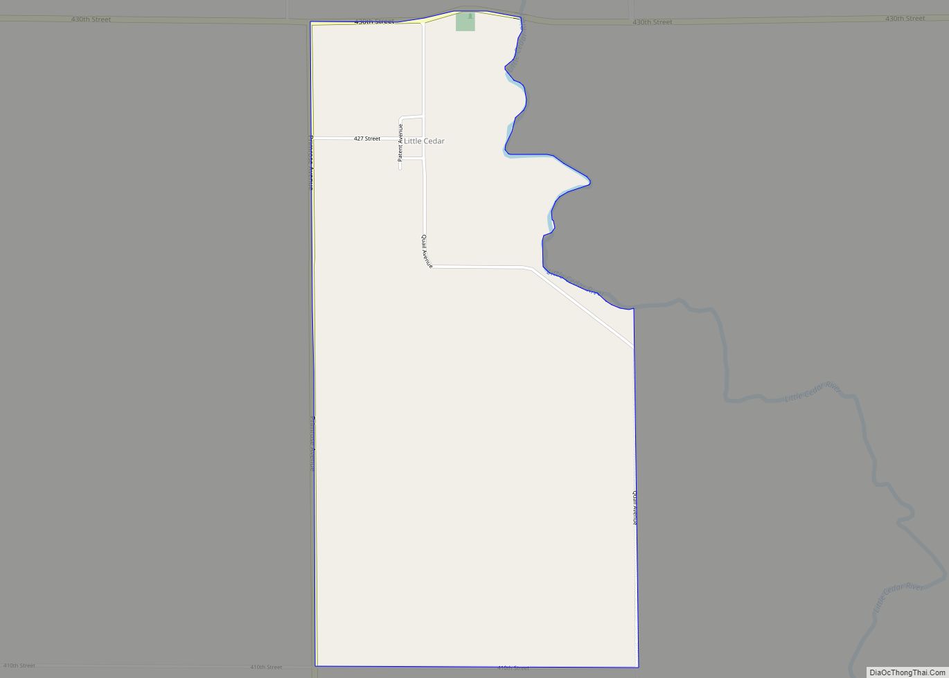 Map of Little Cedar CDP