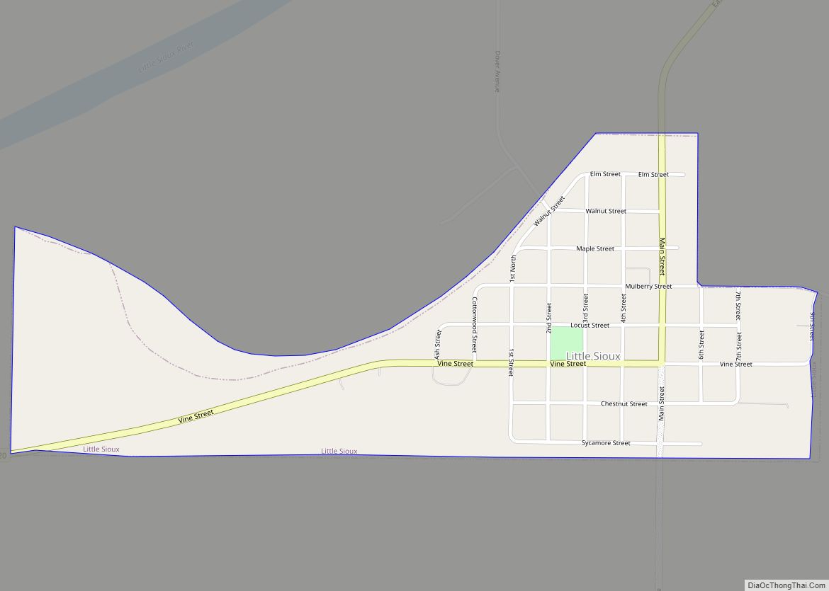 Map of Little Sioux city