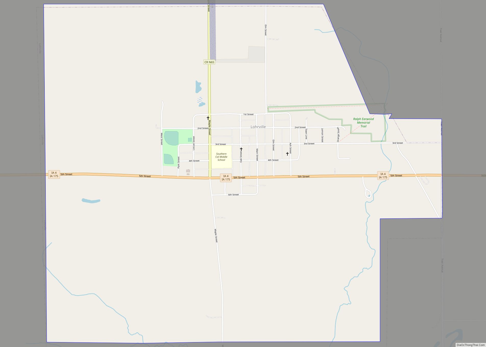 Map of Lohrville city, Iowa