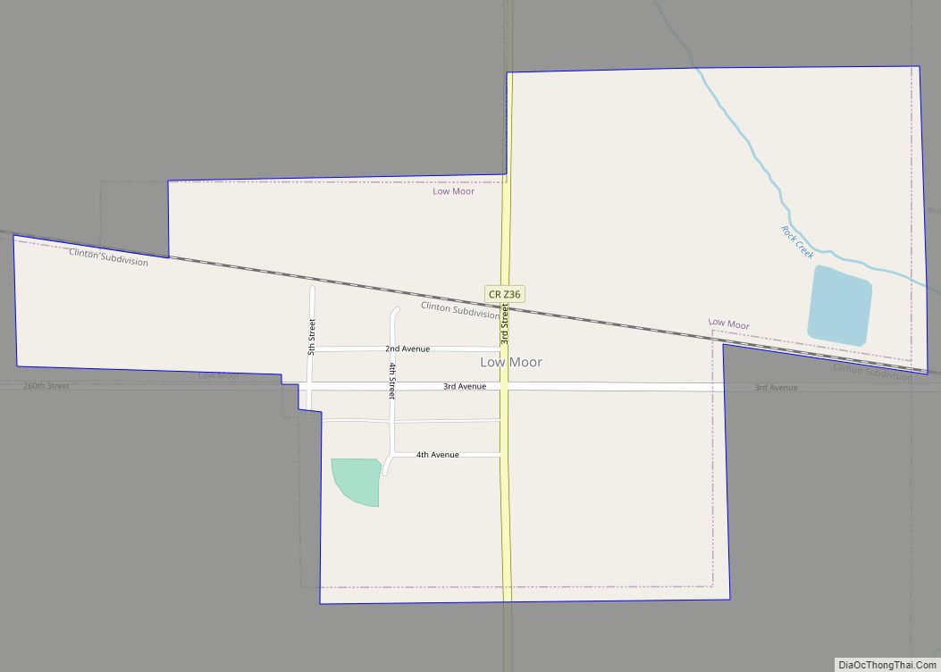 Map of Low Moor city, Iowa