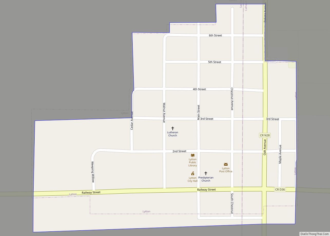 Map of Lytton city