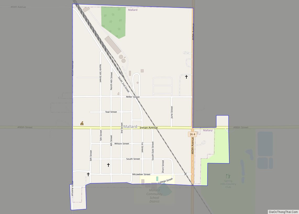 Map of Mallard city