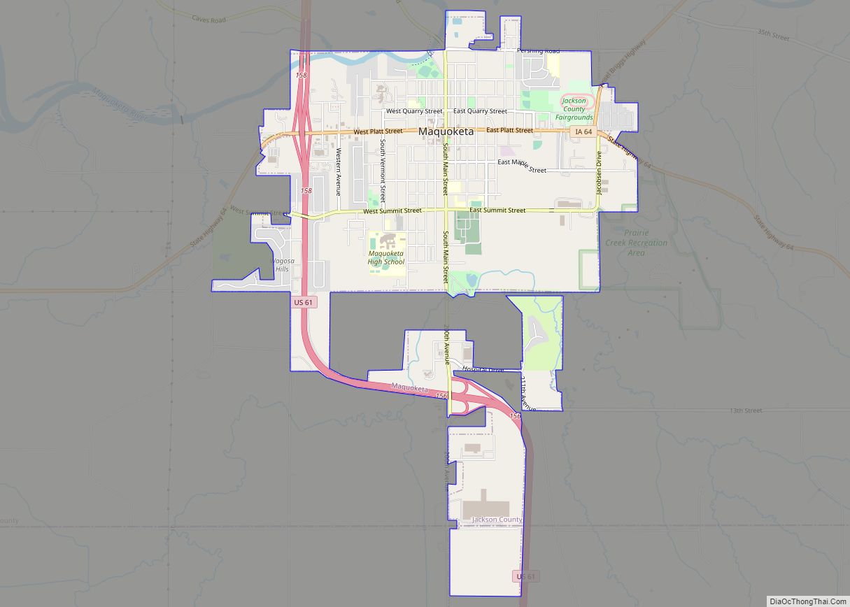 Map of Maquoketa city