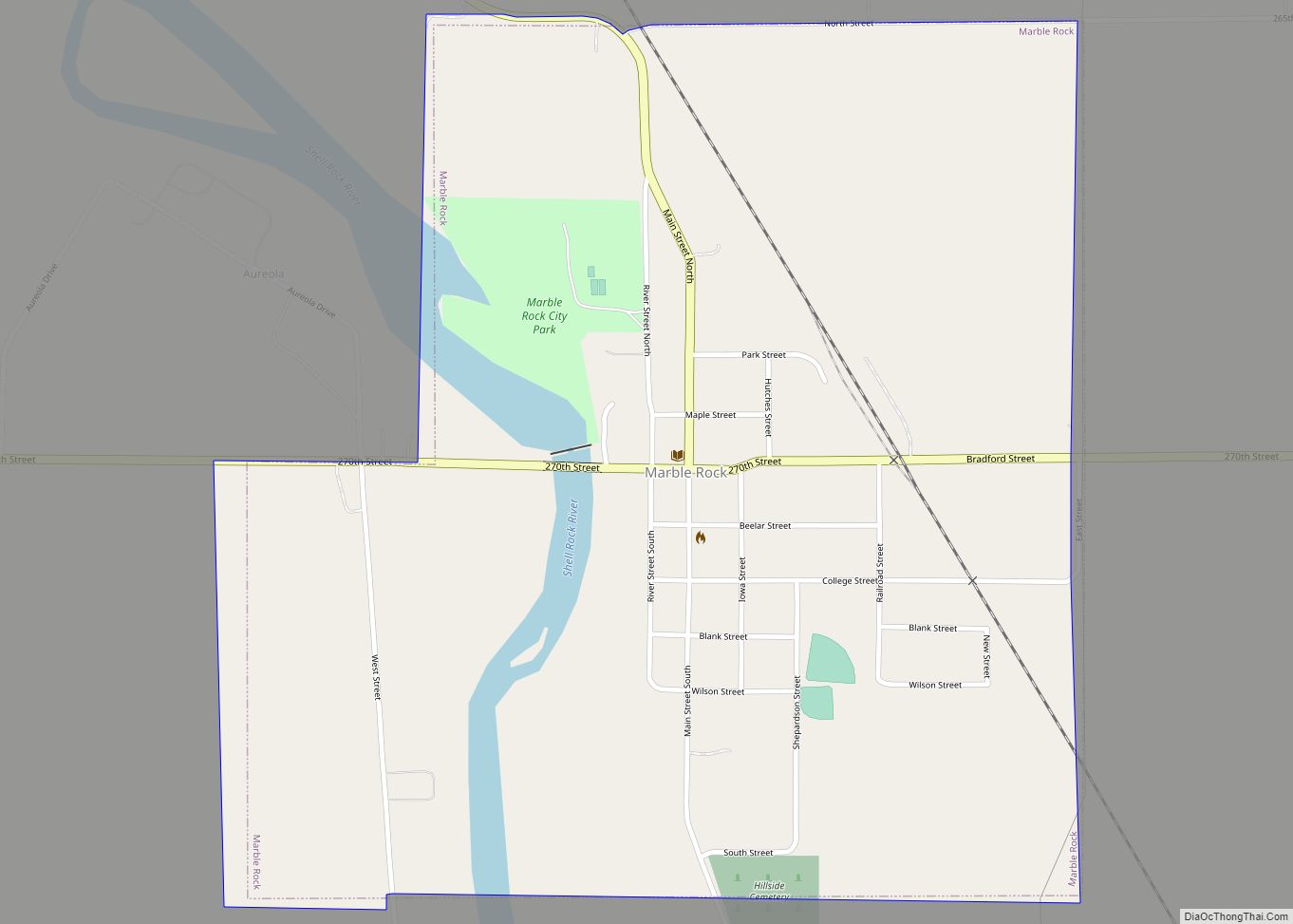 Map of Marble Rock city