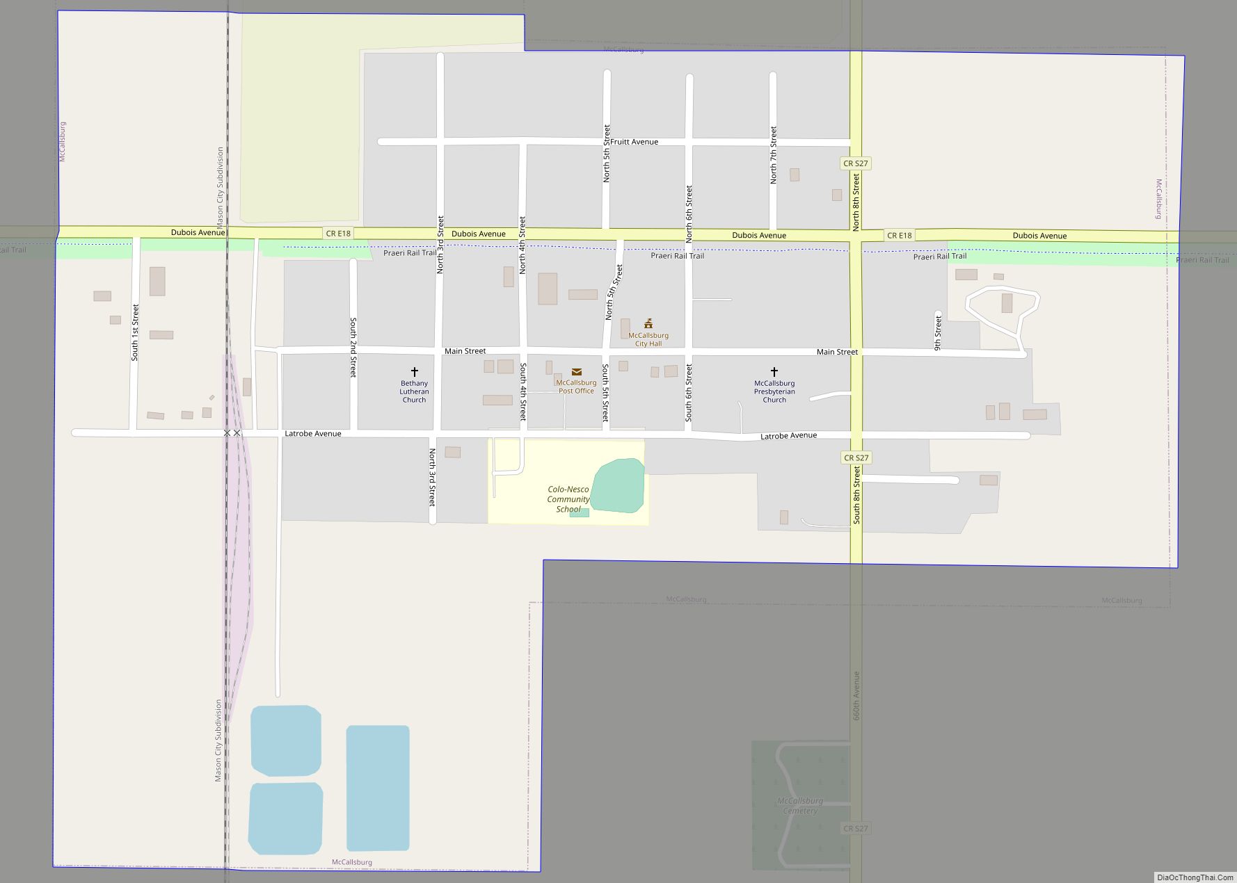 Map of McCallsburg city