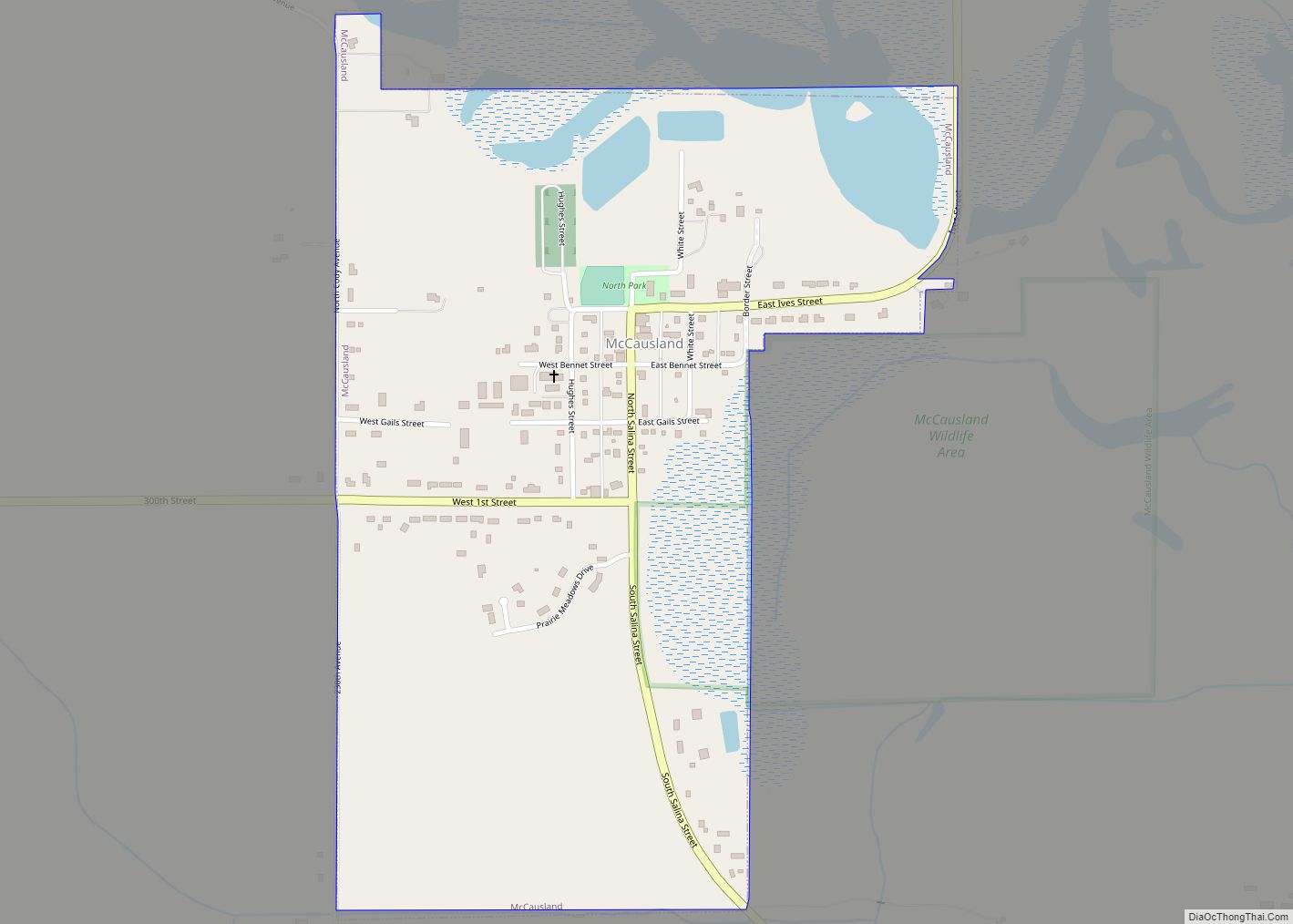 Map of McCausland city