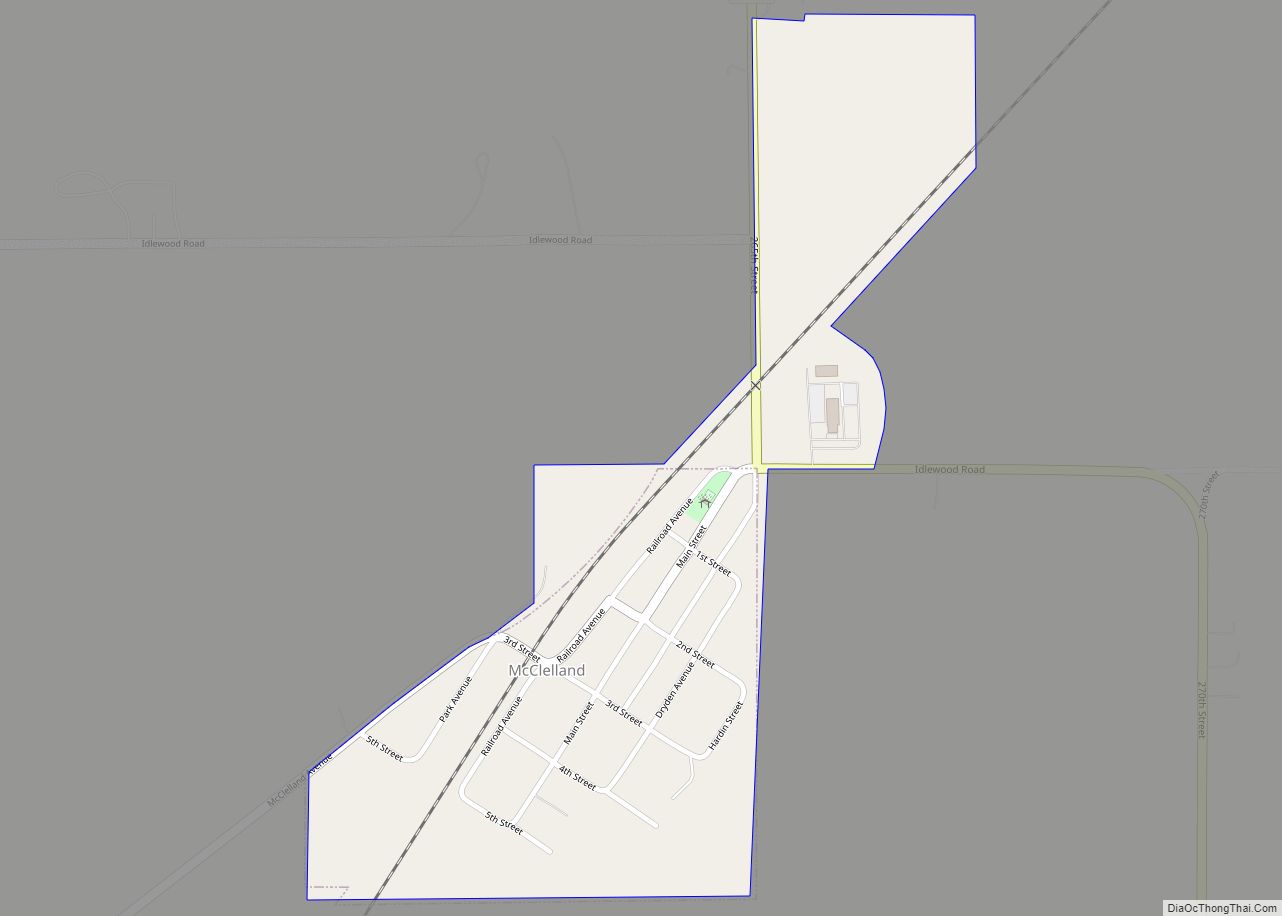 Map of McClelland city