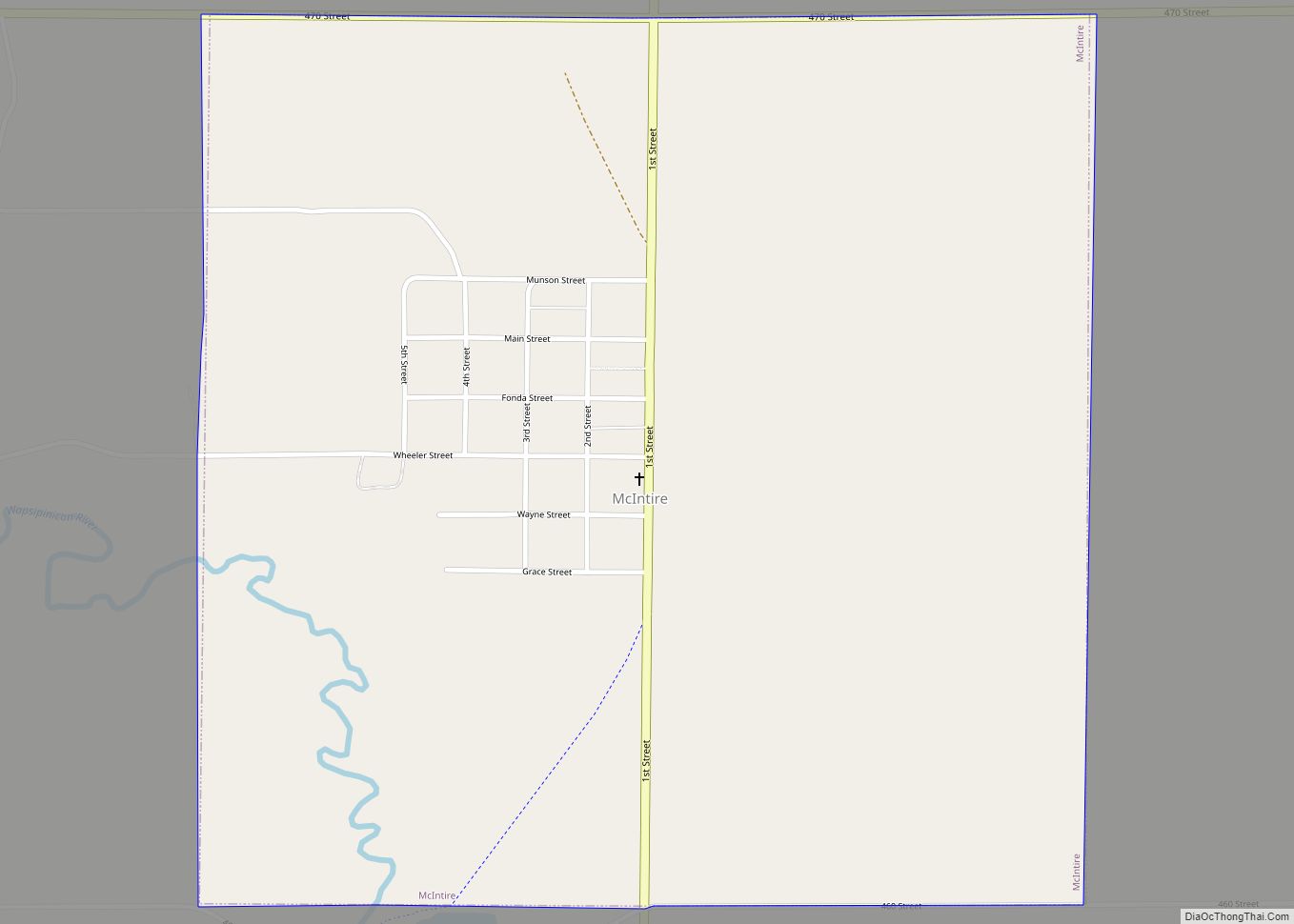 Map of McIntire city