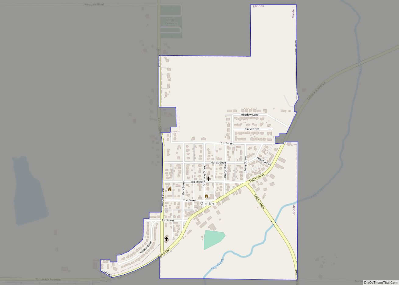 Map of Minden city