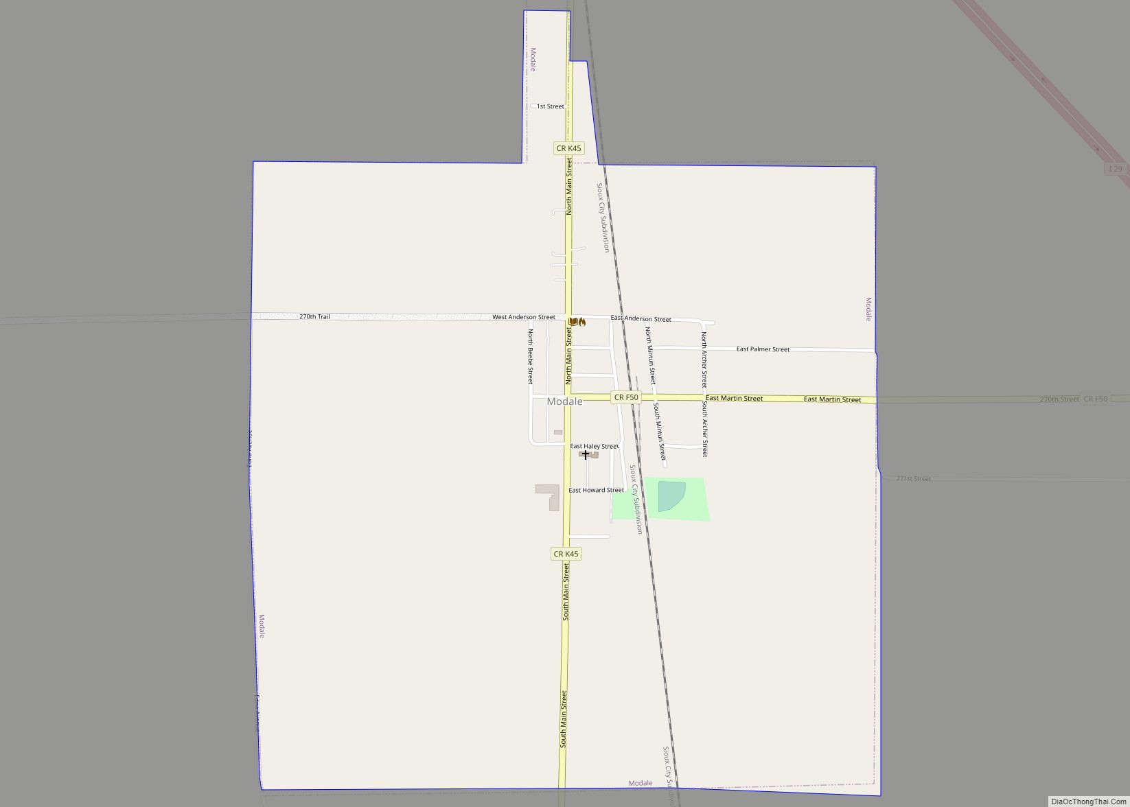 Map of Modale city