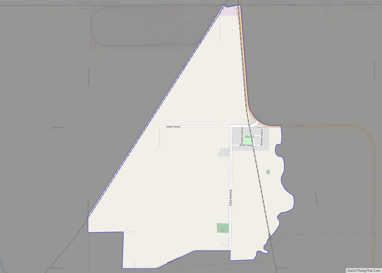 Map of Mona CDP
