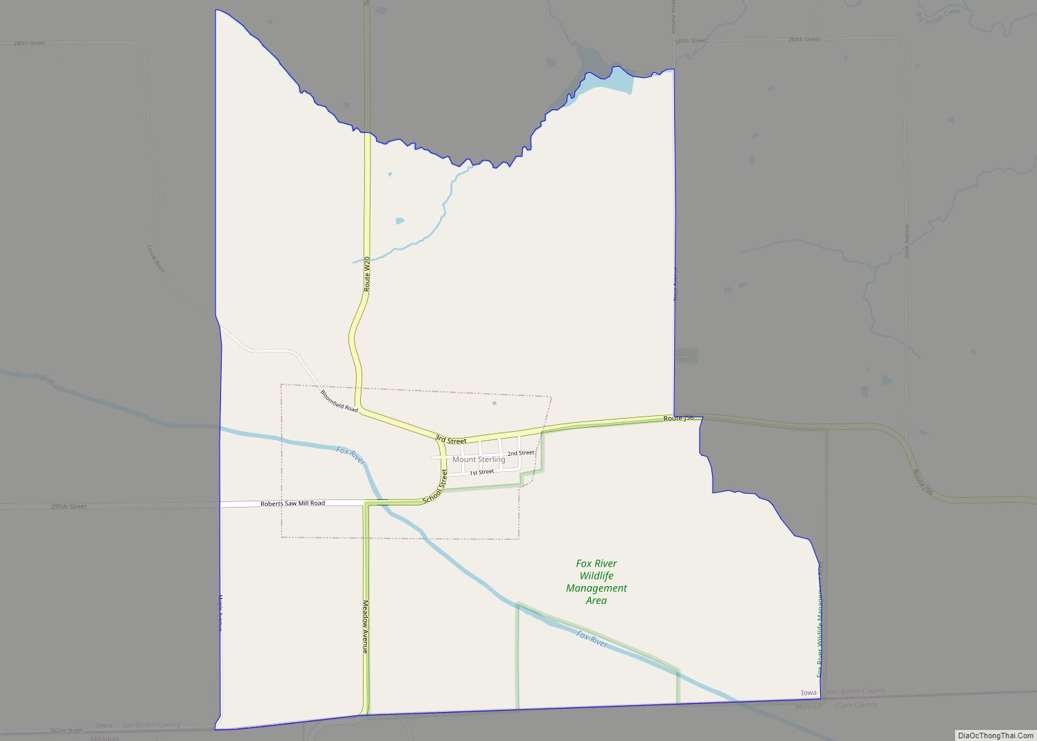 Map of Mount Sterling CDP
