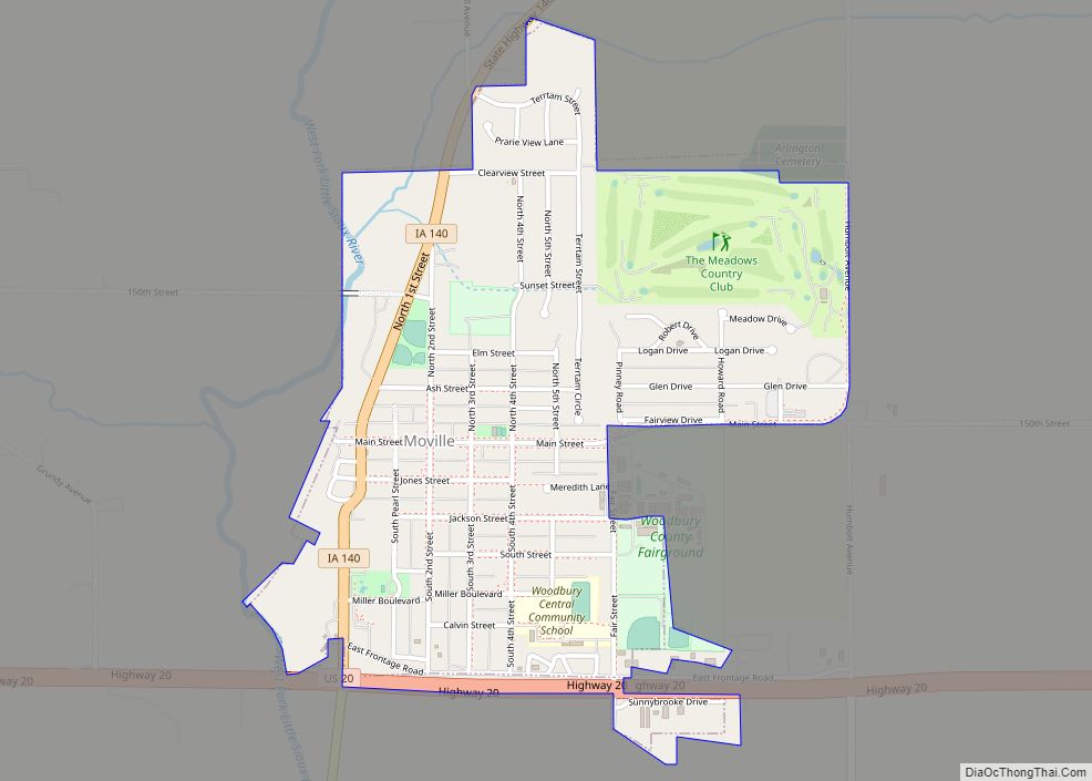 Map of Moville city