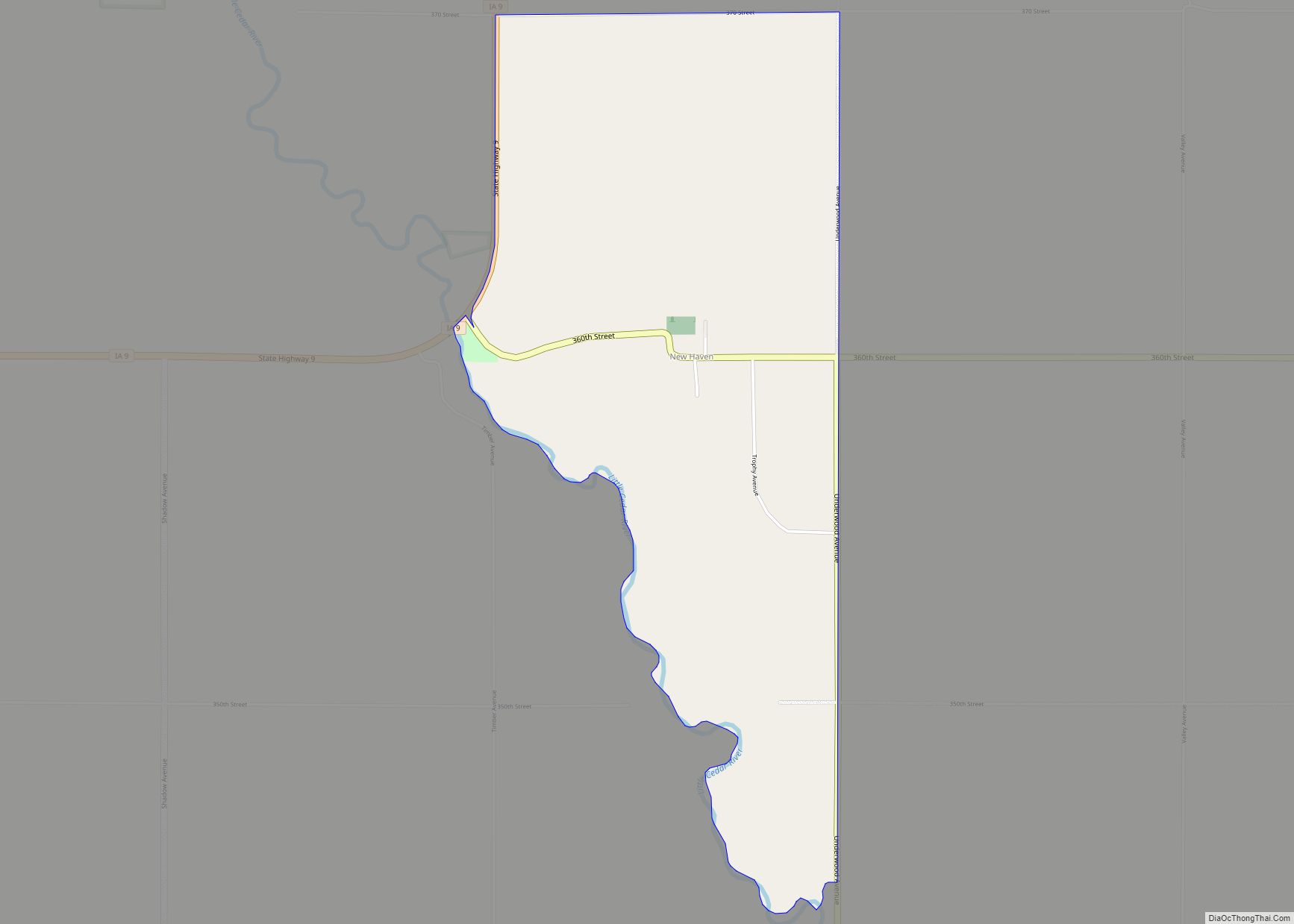 Map of New Haven CDP, Iowa