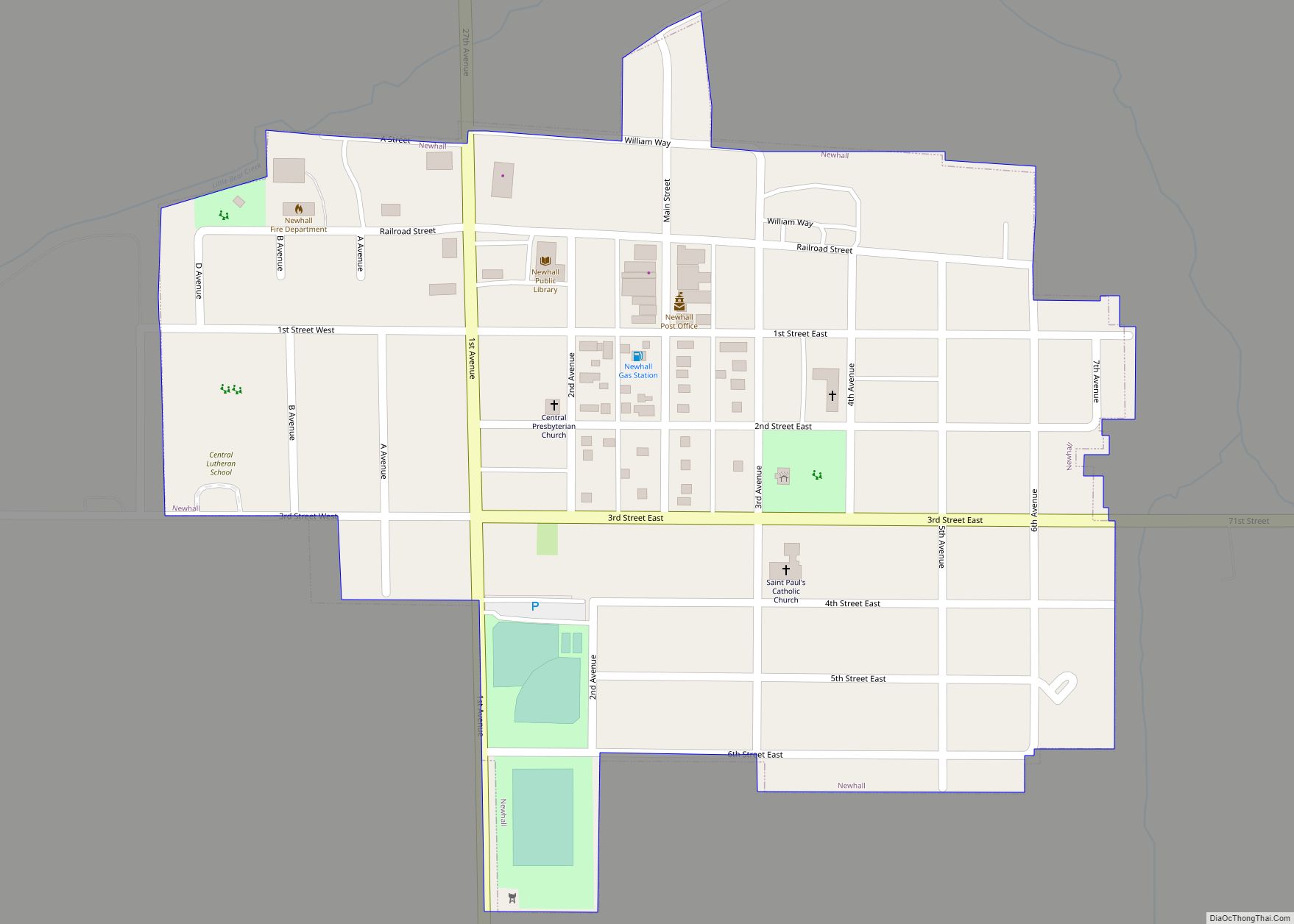 Map of Newhall city