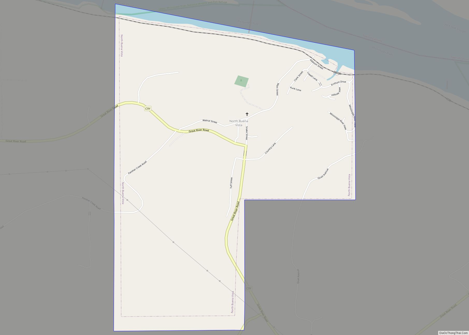 Map of North Buena Vista city