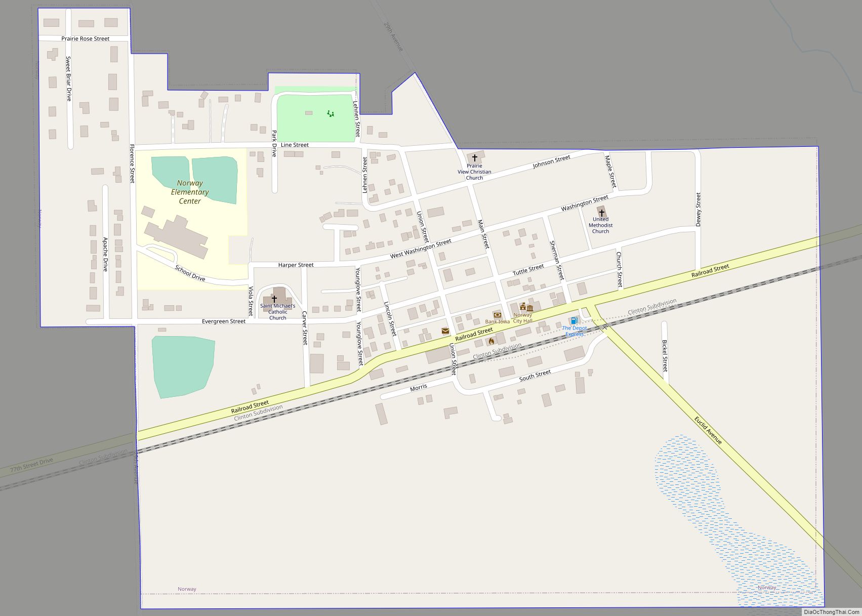 Map of Norway city