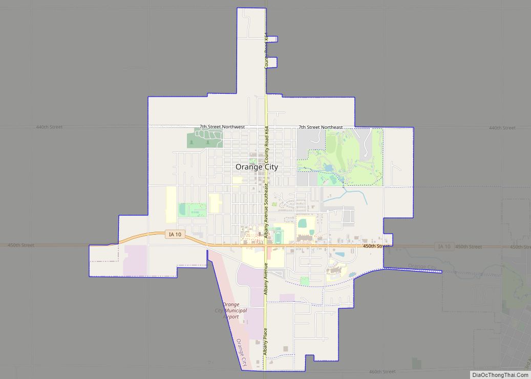 Map of Orange City, Iowa