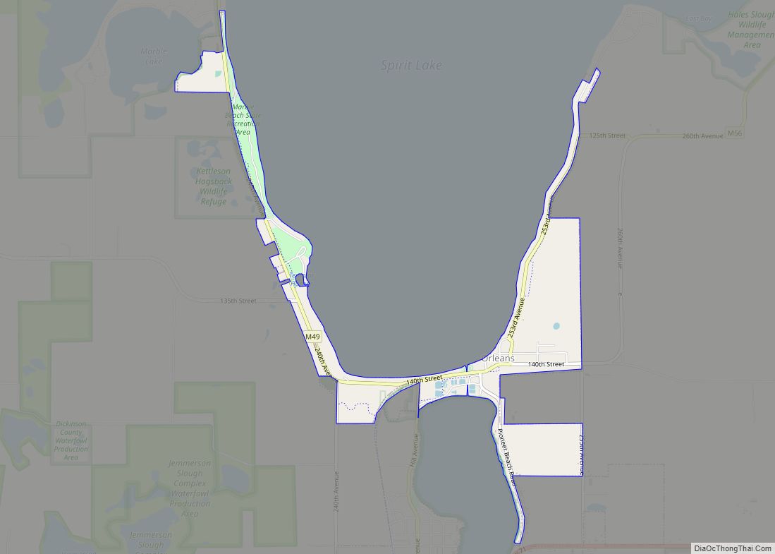 Map of Orleans city